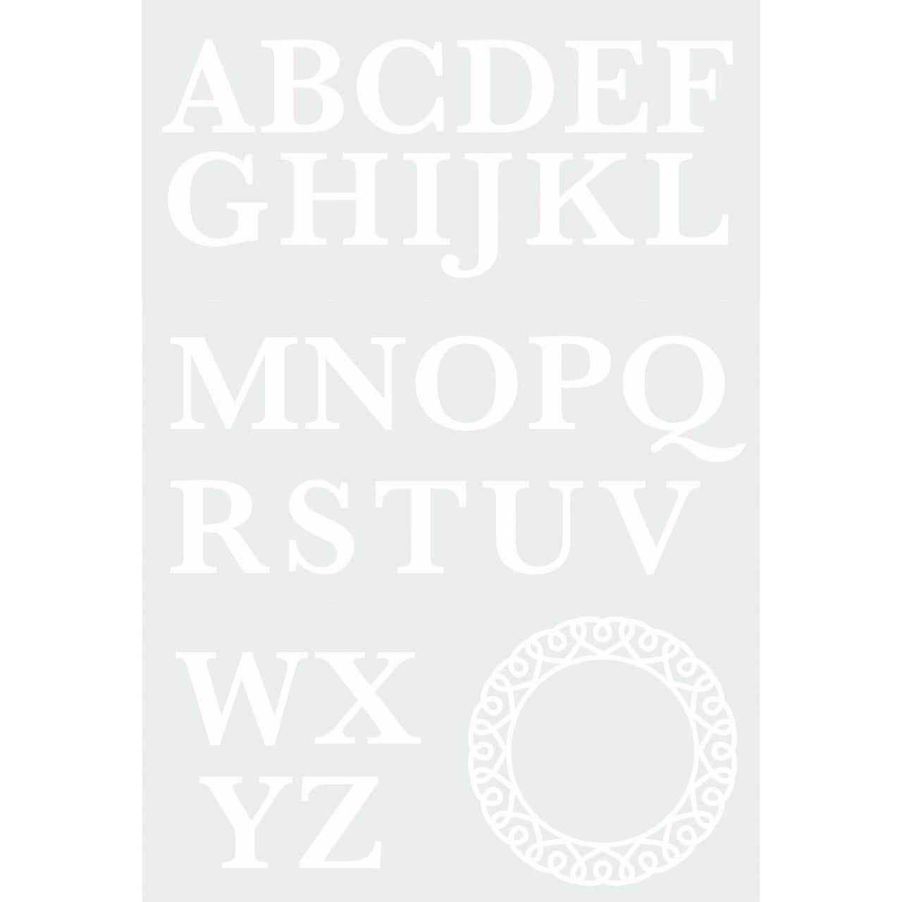 RoomMates White Serif Monogram Peel & Stick Giant Decals